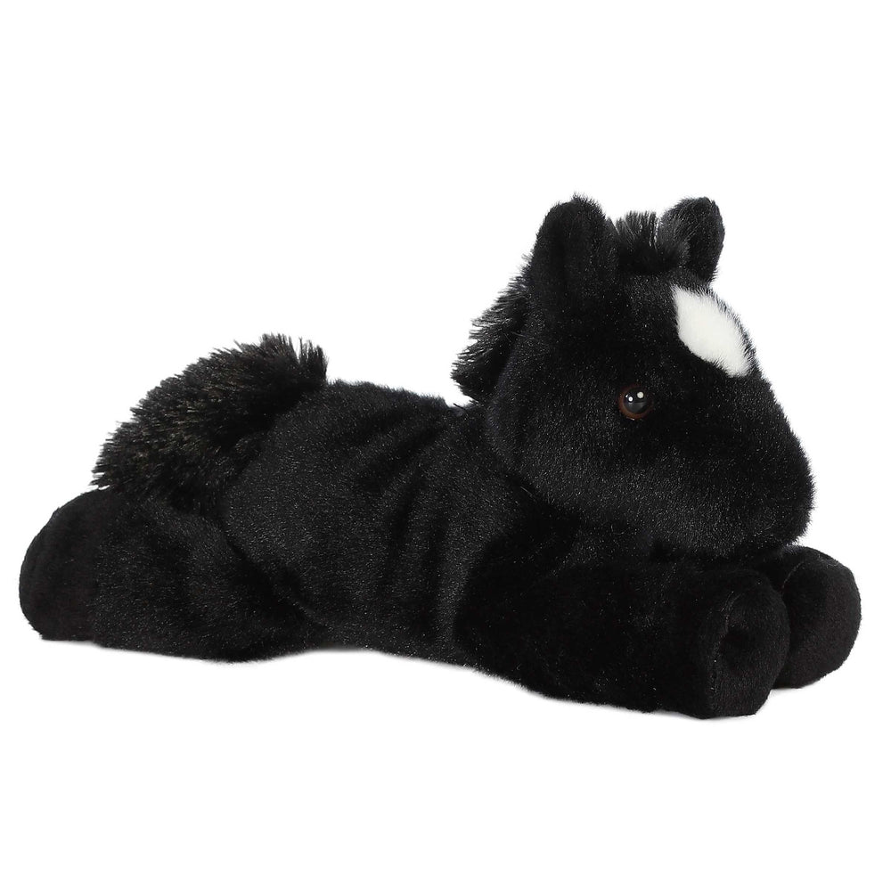 Aurora Beau mini Flopsie detail, white blaze close-up, durable plush for playful adventures.