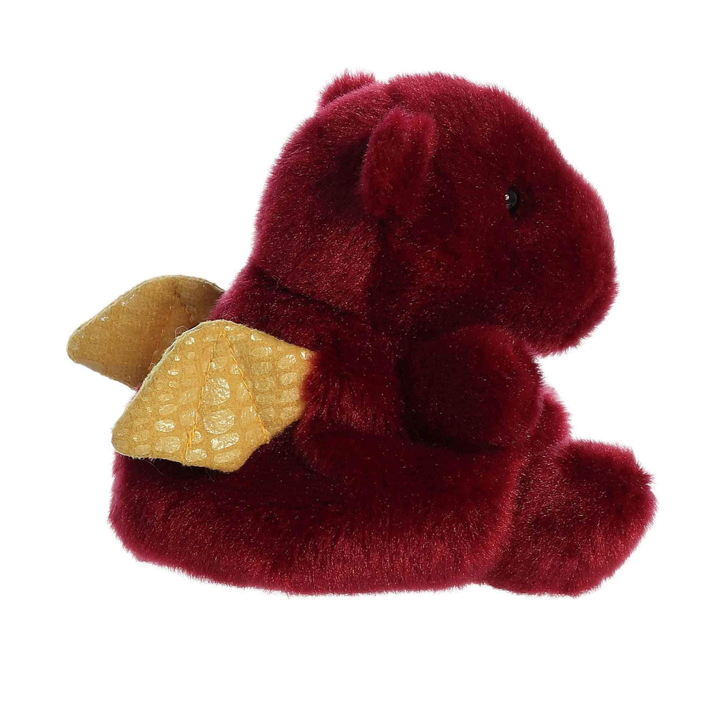 Aurora Aidan Dragon Palm Pal: soft plush with fluffy touch for cozy hugs.