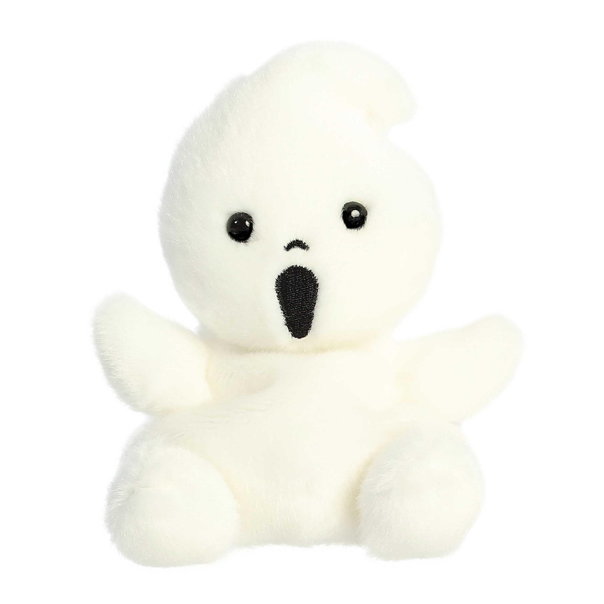 Aurora Boo Ghost Palm Pal plush in white, a soft pocket-sized companion for cozy play.