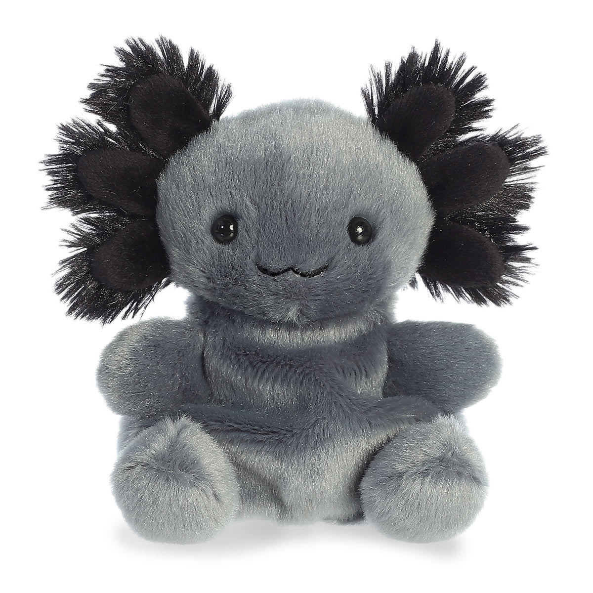 Aurora Onyx Axolotl Palm Pals close-up showing soft plush and collectibility