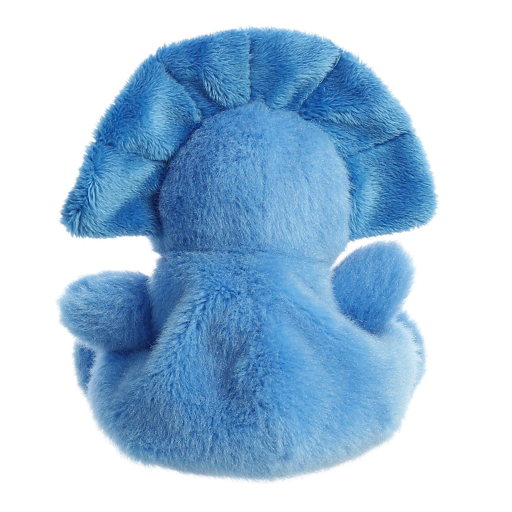 Aurora Palm Pals Tank Triceratops blue closeup horns, inviting tactile exploration