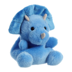 Aurora Palm Pals Tank Triceratops blue side view, perfect bedtime cuddles