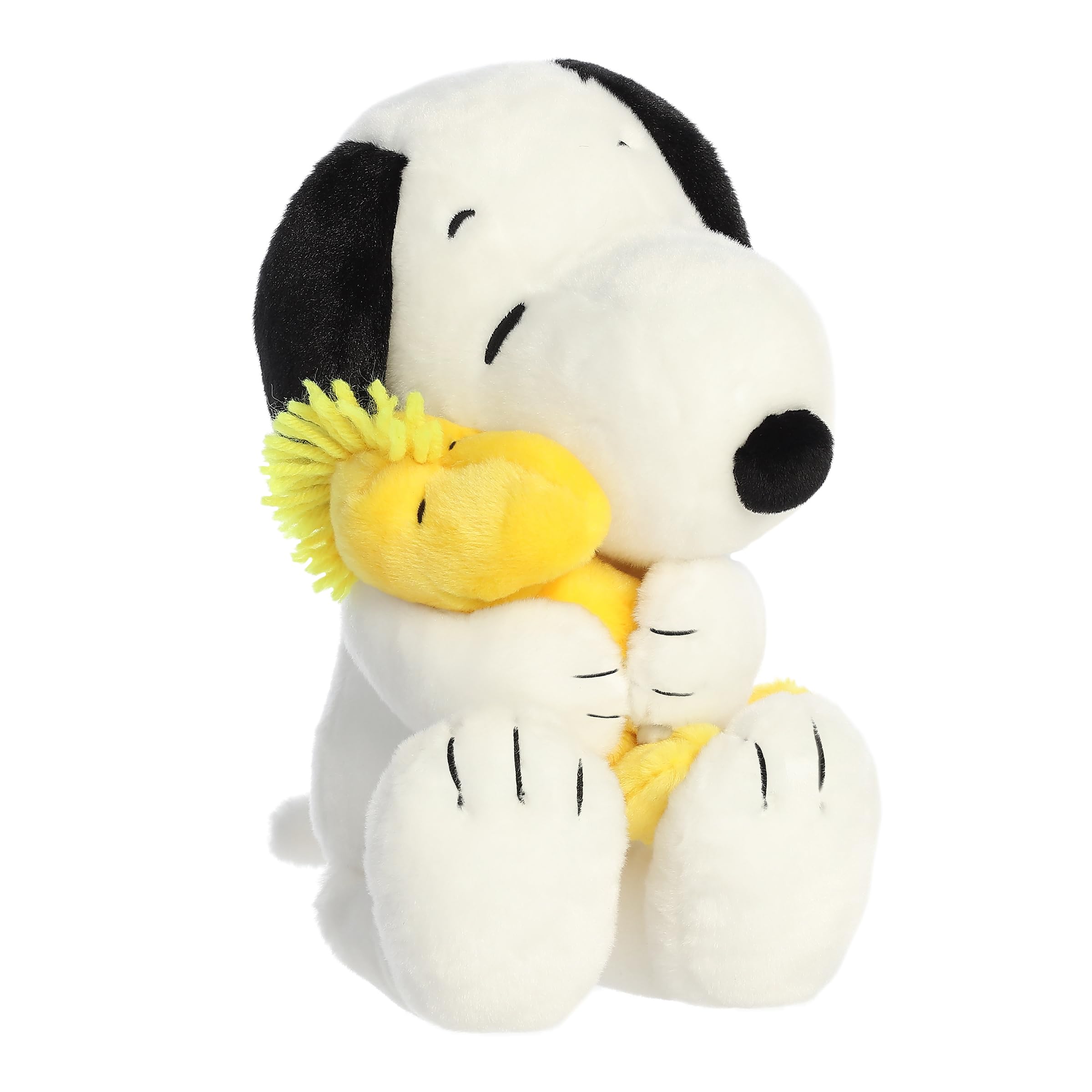 Aurora Adorable Peanuts Big Hugs Snoopy and Woodstock plush, cuddly display piece for fans and collectors.