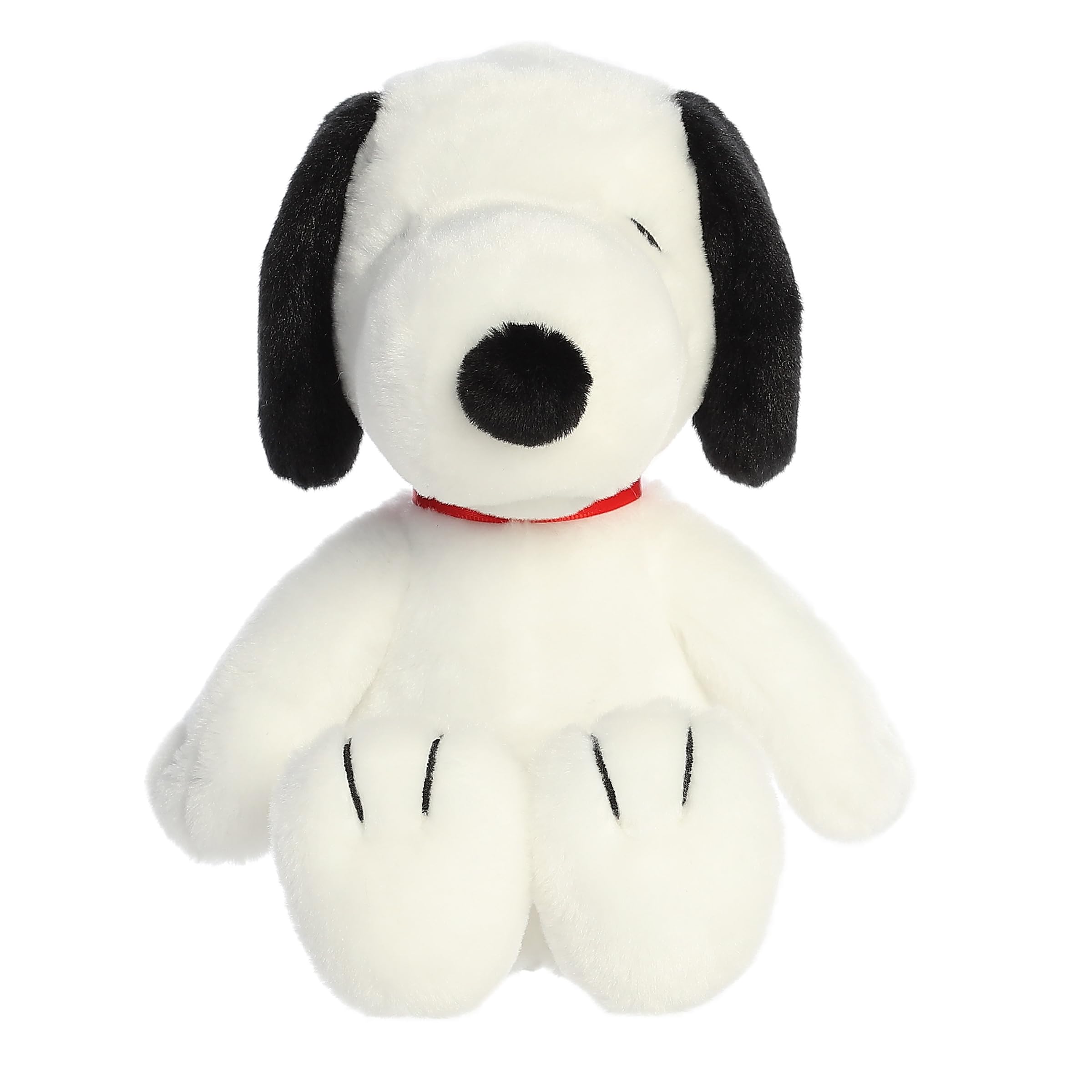 Aurora Adorable Peanuts Floppy Snoopy plush full-body view, perfect cuddle companion.