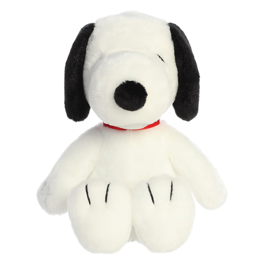 Aurora Adorable Peanuts Floppy Snoopy plush full-body view, perfect cuddle companion.