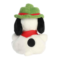 Aurora Beagle Scout Snoopy Palm Pals back view, lightweight plush perfect for desk displays