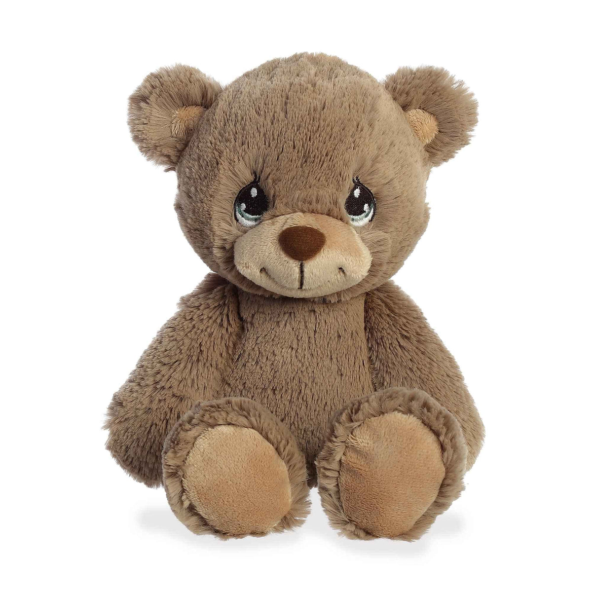 Aurora Barley Bear plush from Precious Moments with cuddly brown fur for comforting hugs.