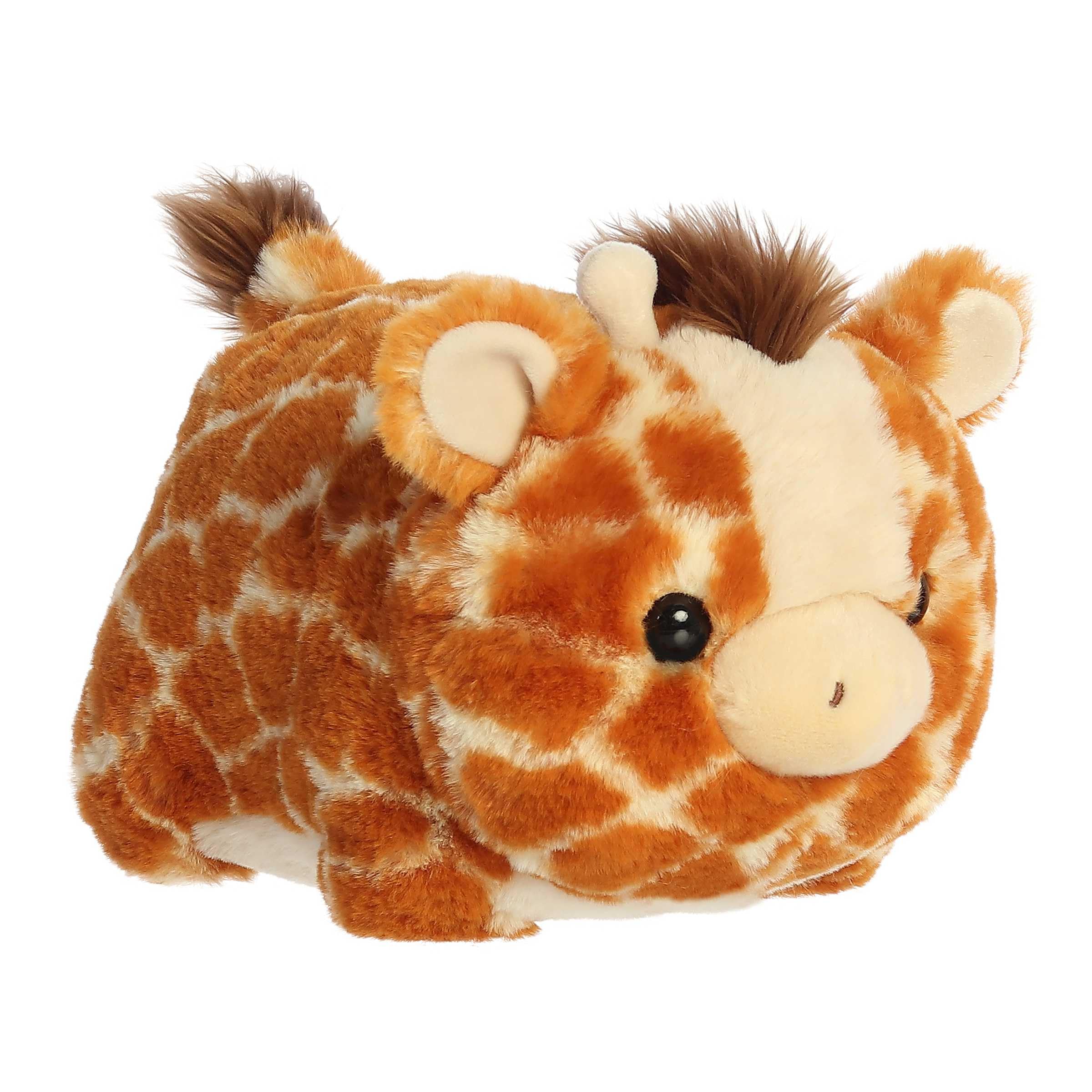 Aurora Gerald Giraffe plush in brown, ideal bedtime cuddle.