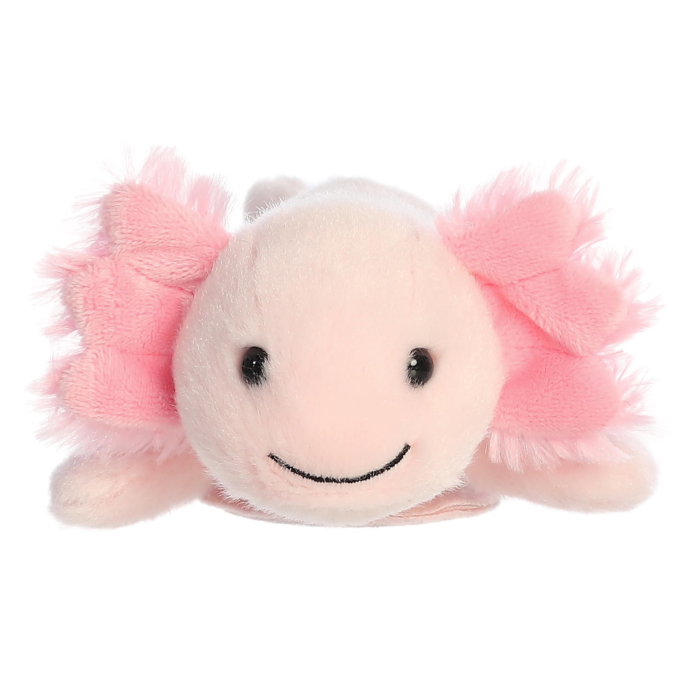 Aurora Axel Axolotl plush face close-up showing soft texture