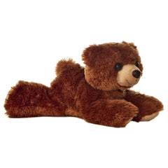 Aurora Barnsworth mini Flopsie brown bear front view for cuddling and play