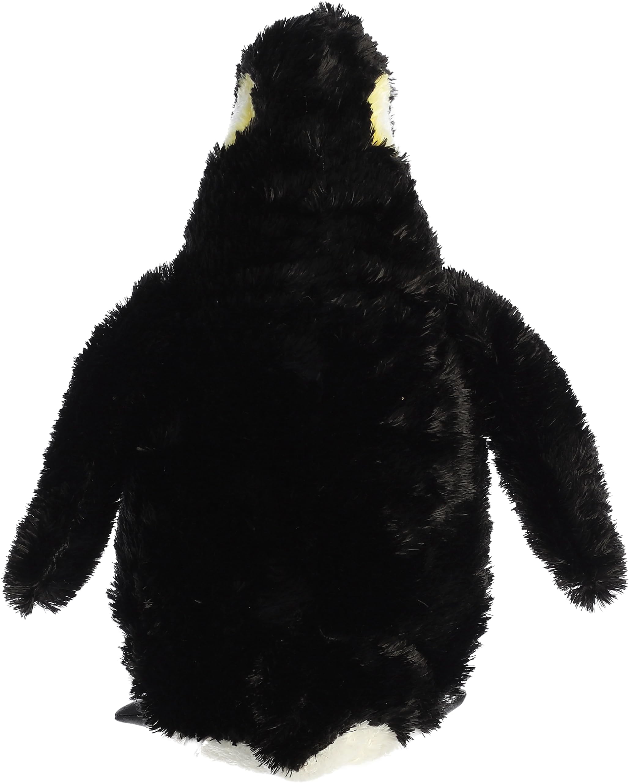 Aurora bean-filled penguin plush highlighting soft weight for gentle play.