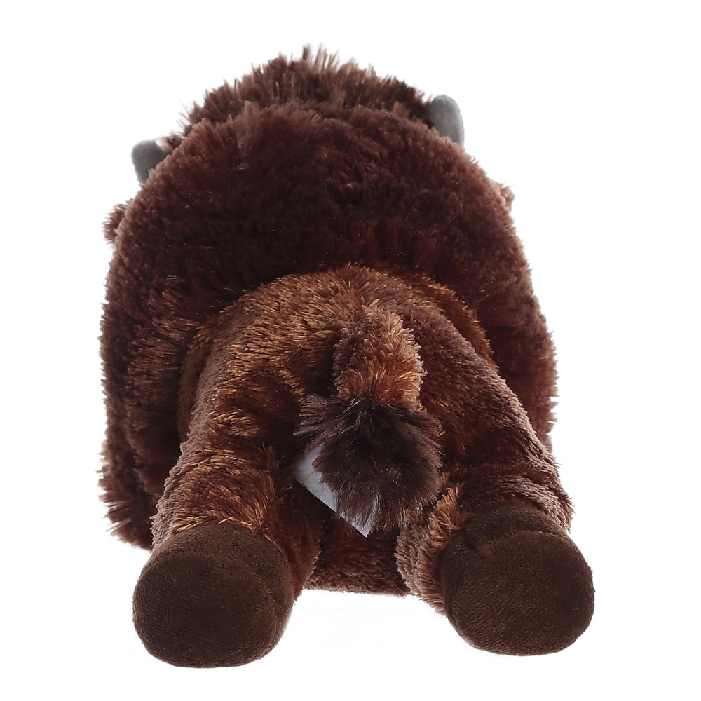 Aurora Adorable Flopsie Bison plush close-up of face and horns for cuddling.