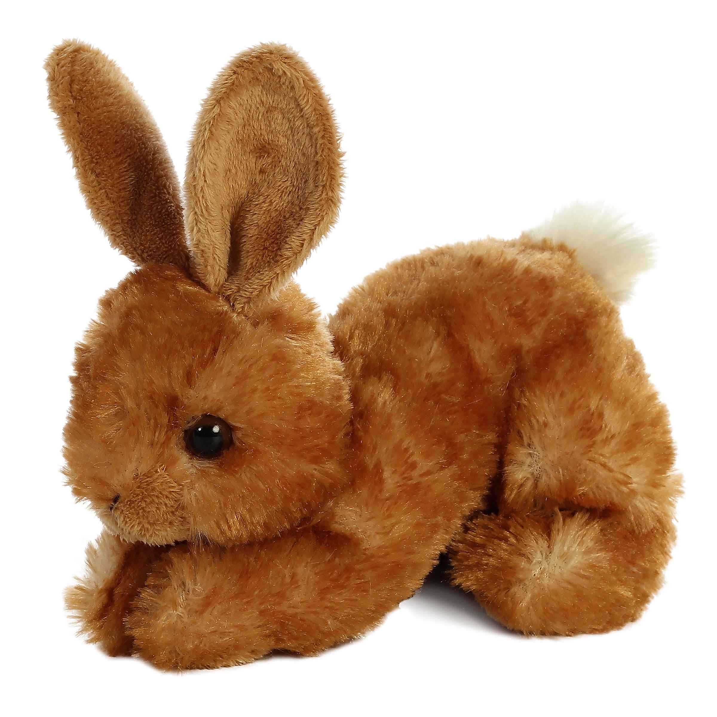 Aurora Bitty Bunny face detail highlights lifelike gaze for cozy companionship.