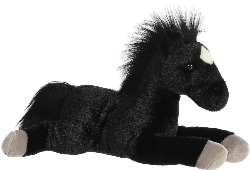 Aurora Blackjack Flopsie horse face detail with soft plush for cuddling
