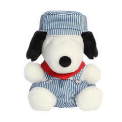 Aurora Blue-striped overalls Snoopy Palm Pals, nostalgic display piece