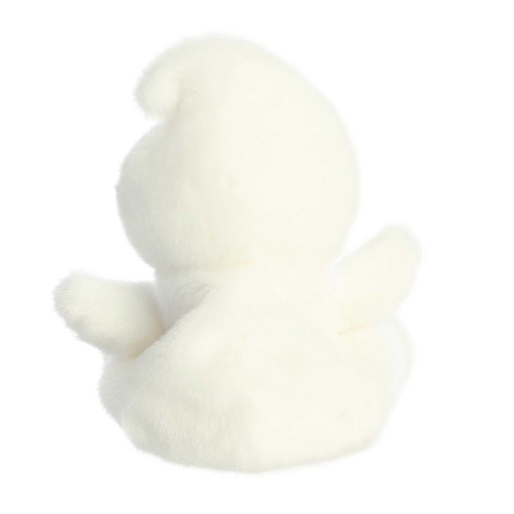 Aurora Boo Ghost palm plush ready to travel as a friendly desk companion.