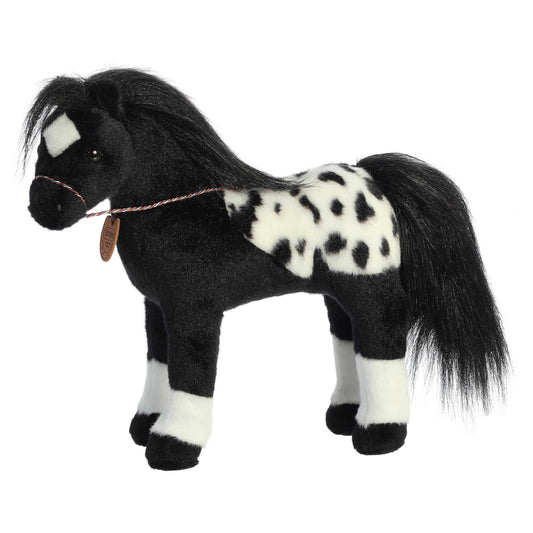 Aurora Breyer Showstoppers black Appaloosa plush, cozy and collectible for imaginative play