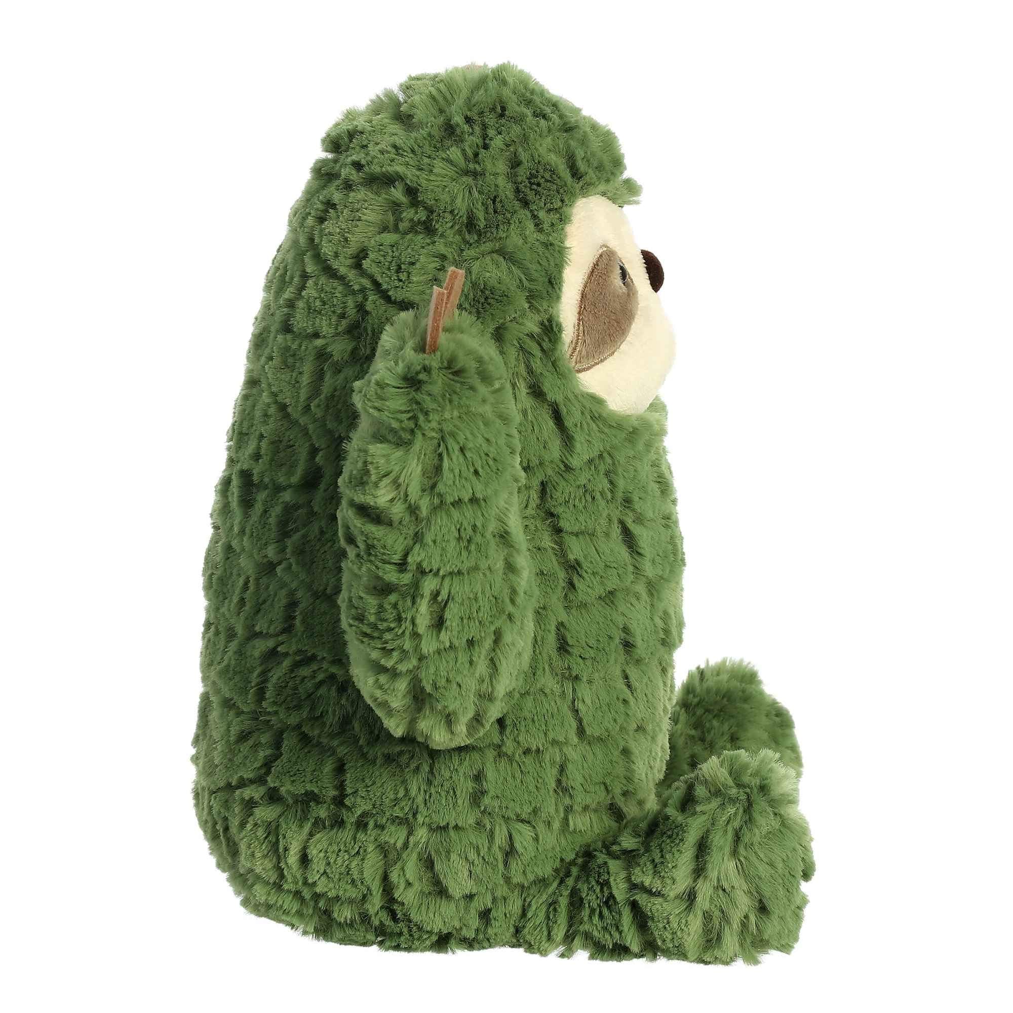 Aurora Cactus Sloth plush right profile highlighting sturdy construction for longevity