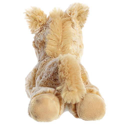 Bean pellets provide gentle stability for safe, seated play with the Aurora Caramel Horse.