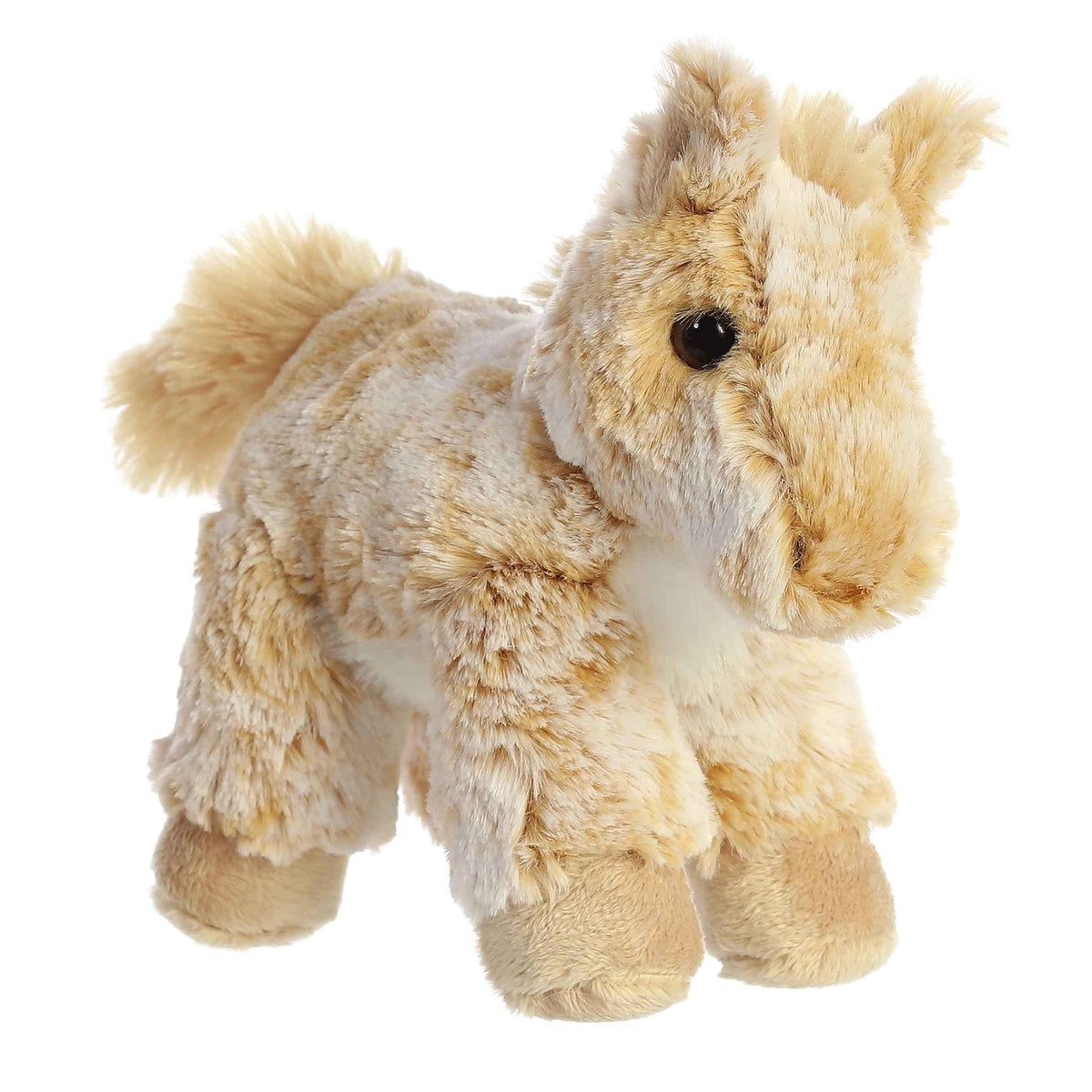 Aurora Caramel Horse plush in 8-inch size ready for cuddles and gentle adventures.