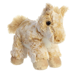 Aurora Caramel Horse plush in 8-inch size ready for cuddles and gentle adventures.
