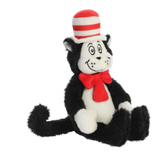 Aurora Cat in The Hat plush front view, soft cuddle toy for storytelling