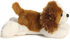 Aurora Charles Mini Flopsie 8in close-up eye, expressive charm for kids.