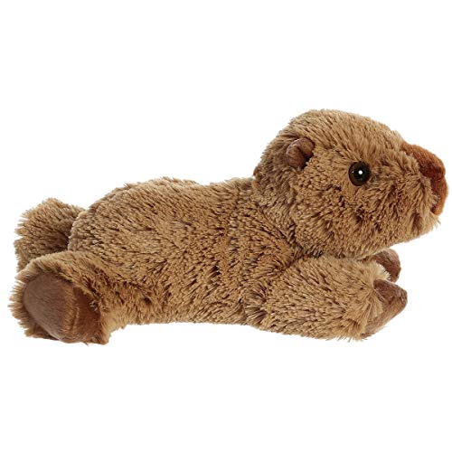 Compact 9-inch Charlie Capybara rests on belly for easy play.