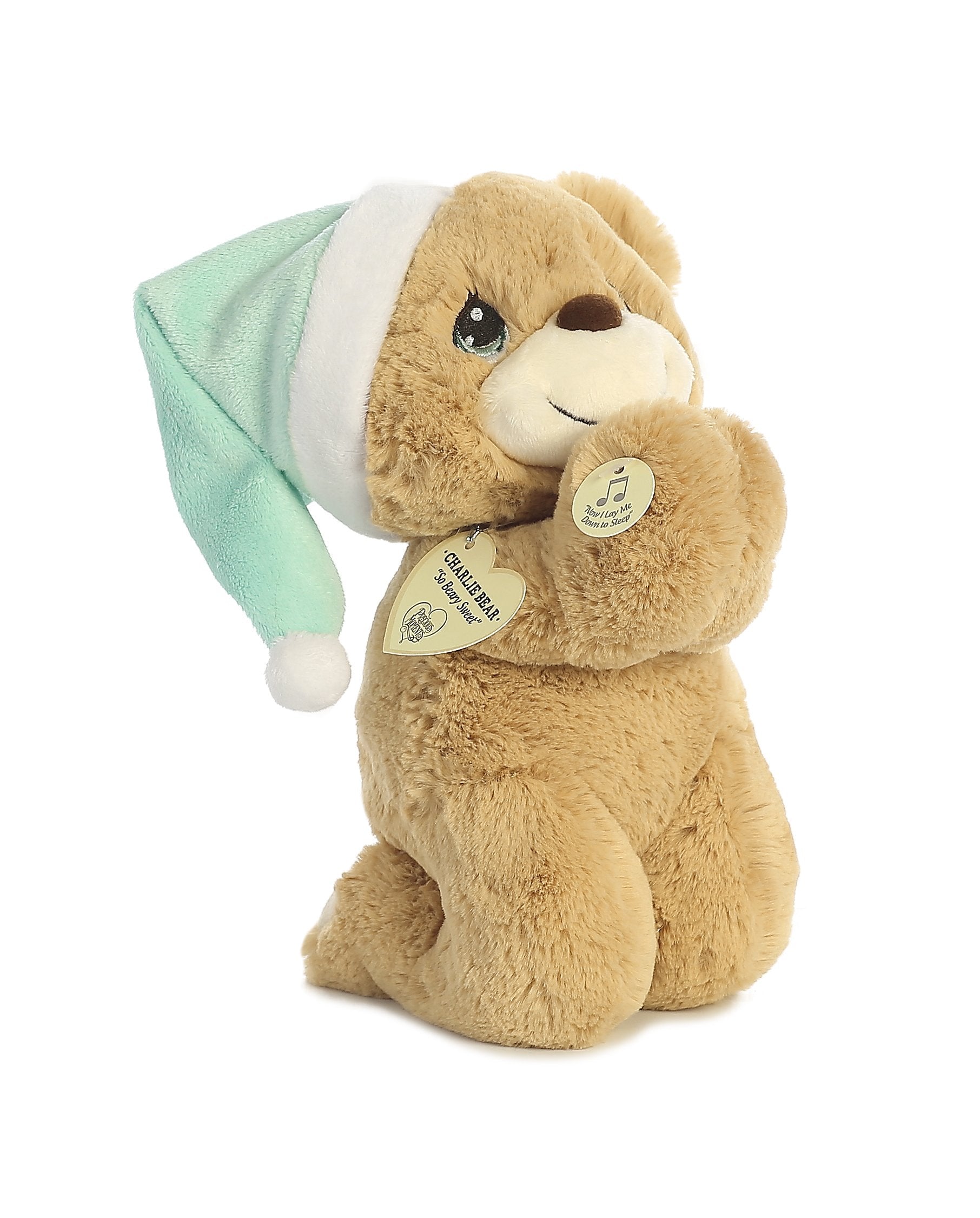 Aurora Charlie Prayer Bear held beside a child for gentle companionship