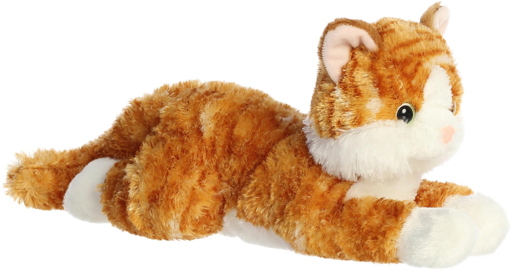 Aurora Chester Flopsie 12-inch orange kitten for cuddly play.