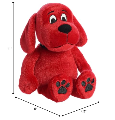 Aurora Clifford plush showing iconic black paw prints at the feet