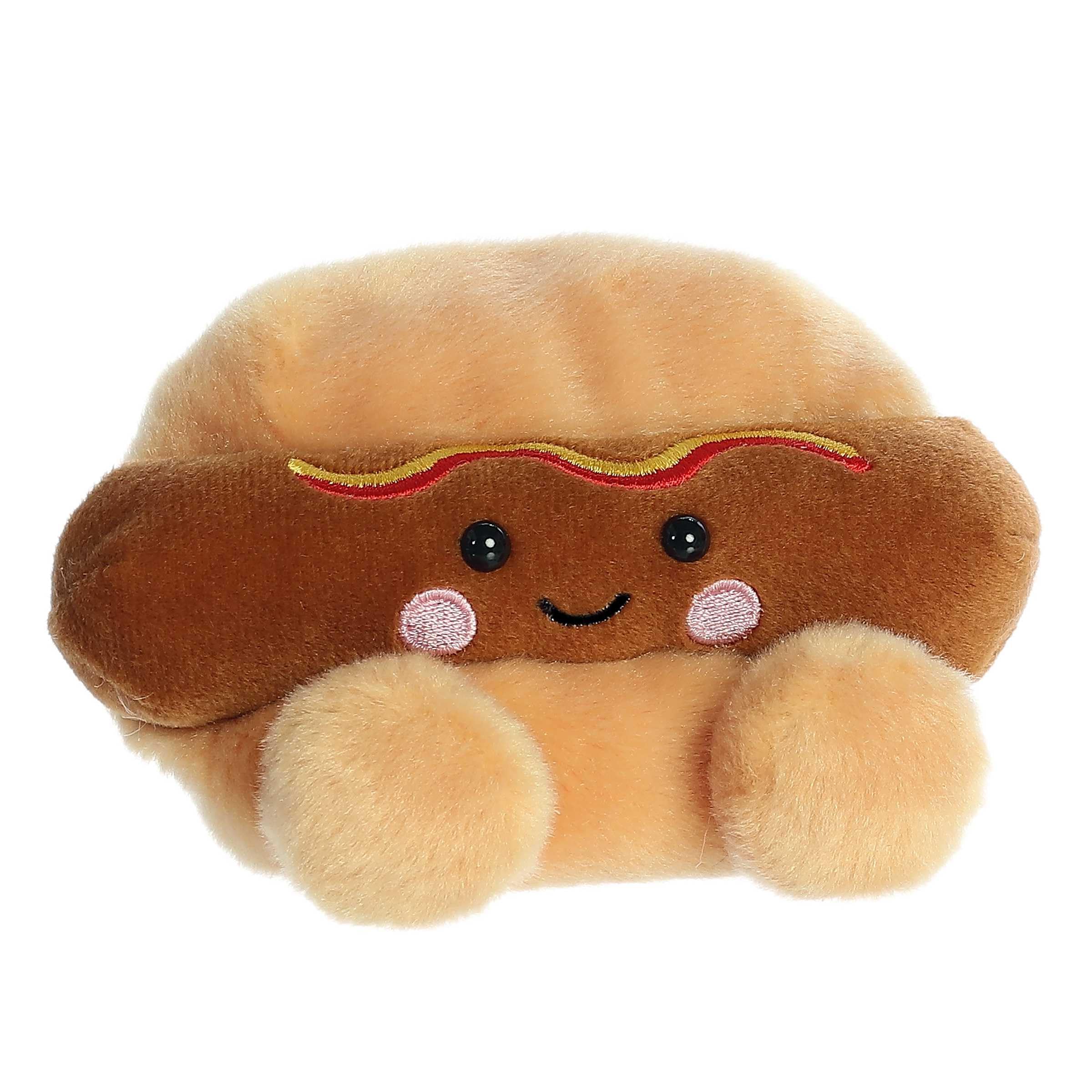 Aurora Colson Hot Dog Palm Pals soft-fluff texture ideal for cuddles and comfort.