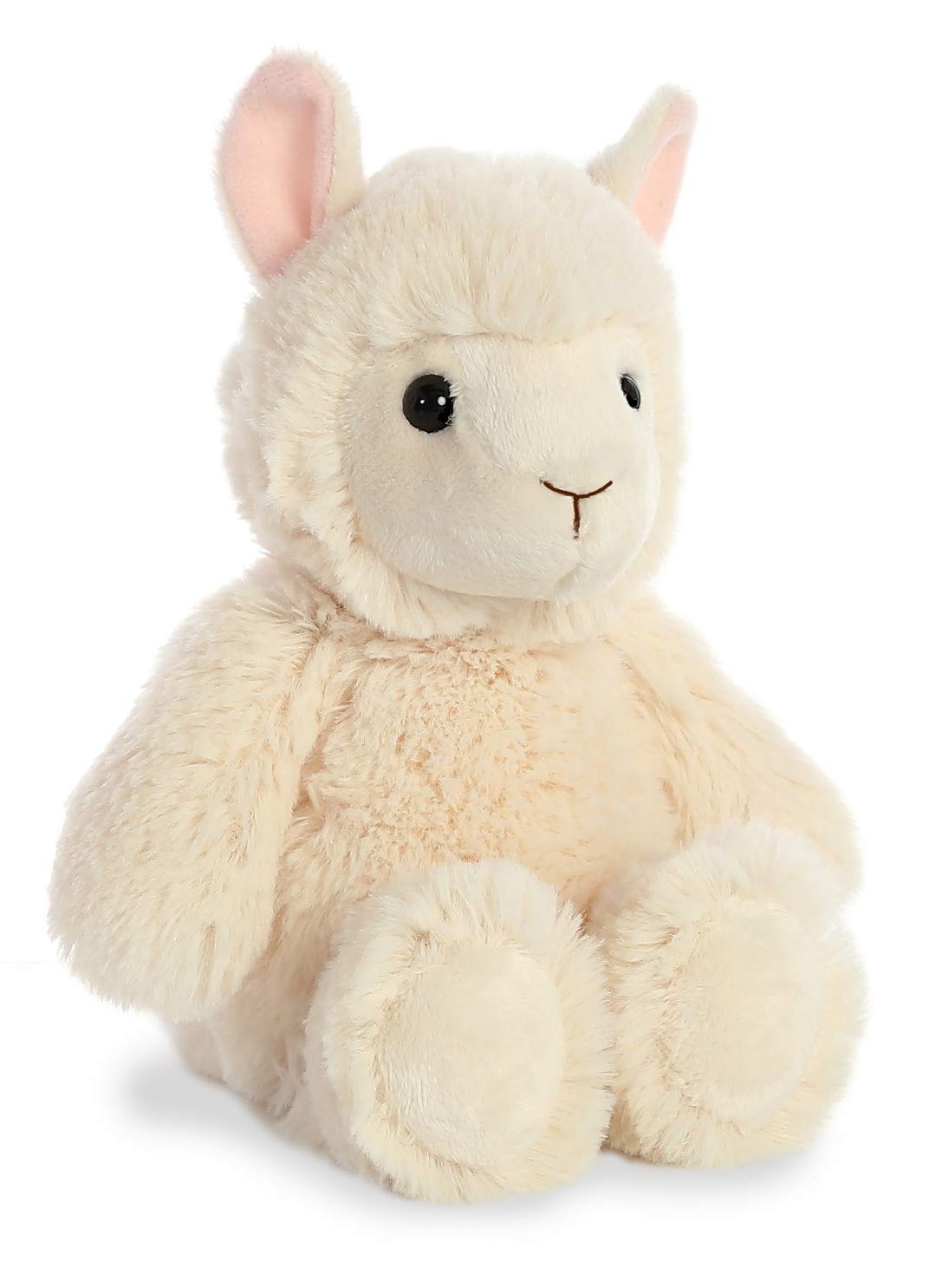 Aurora Cuddly Friends 8-Inch Cream Llama face detail, lovable companion for kids.