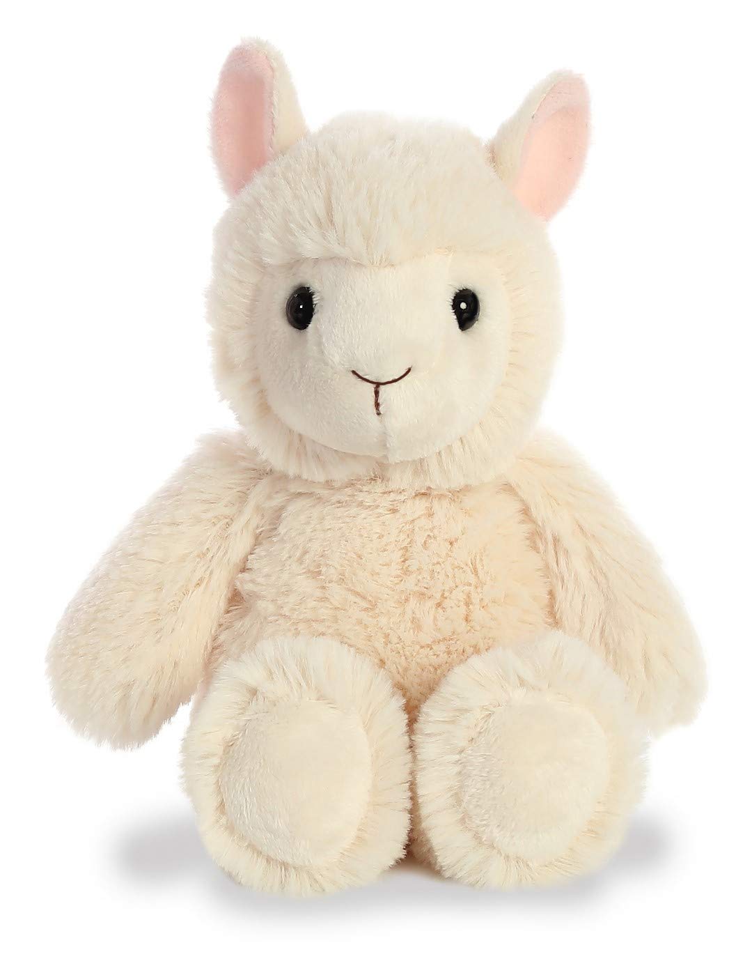 Aurora Cuddly Friends 8-Inch Cream Llama front view, ultra-soft plush for hugging.