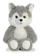 Aurora Cuddly Friends 8inch Husky grey body, soft-touch for cozy play.