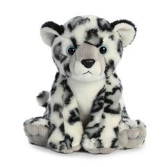 Aurora Destination 8-inch Snow Leopard plush with a soft cuddle for cozy playtime