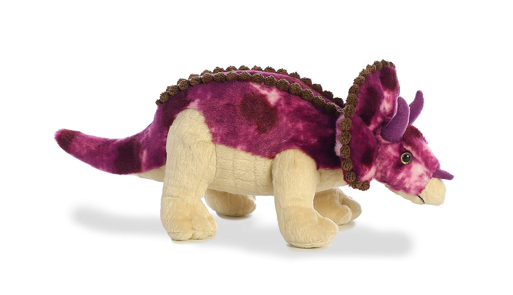 Aurora purple dinosaur plush ready for bedtime stories and adventures.