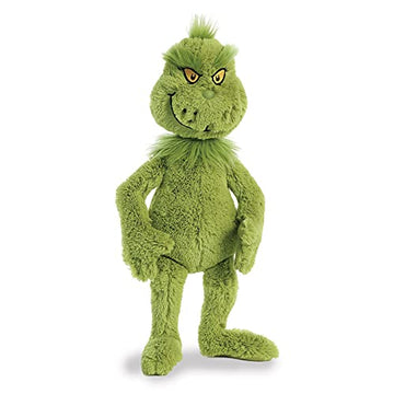 Aurora Dr. Seuss Grinch plush embroidery detail highlights character craftsmanship