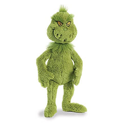 Aurora Dr. Seuss Grinch plush embroidery detail highlights character craftsmanship