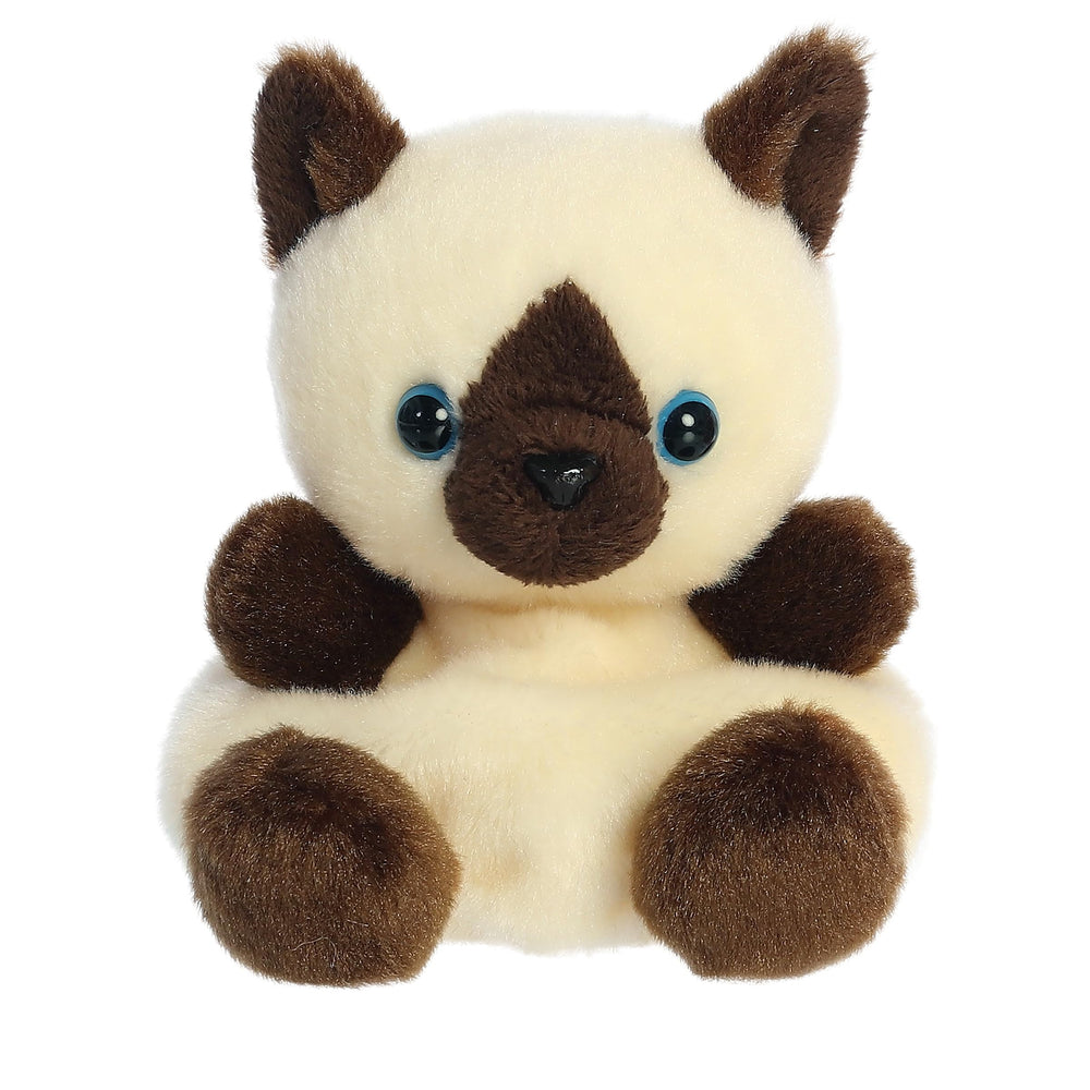 Aurora Dusty Siamese Kitty plush side view ideal for shelf display.