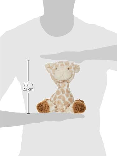 Aurora Ebba Loppy Giraffe Musical embroidered face offers baby-safe expression.