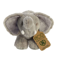 Aurora Eco Nation Elephant grey plush ready for play and display