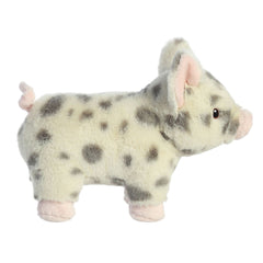 Aurora Eco Nation Spotted Pig measures about 10 inches for versatile play