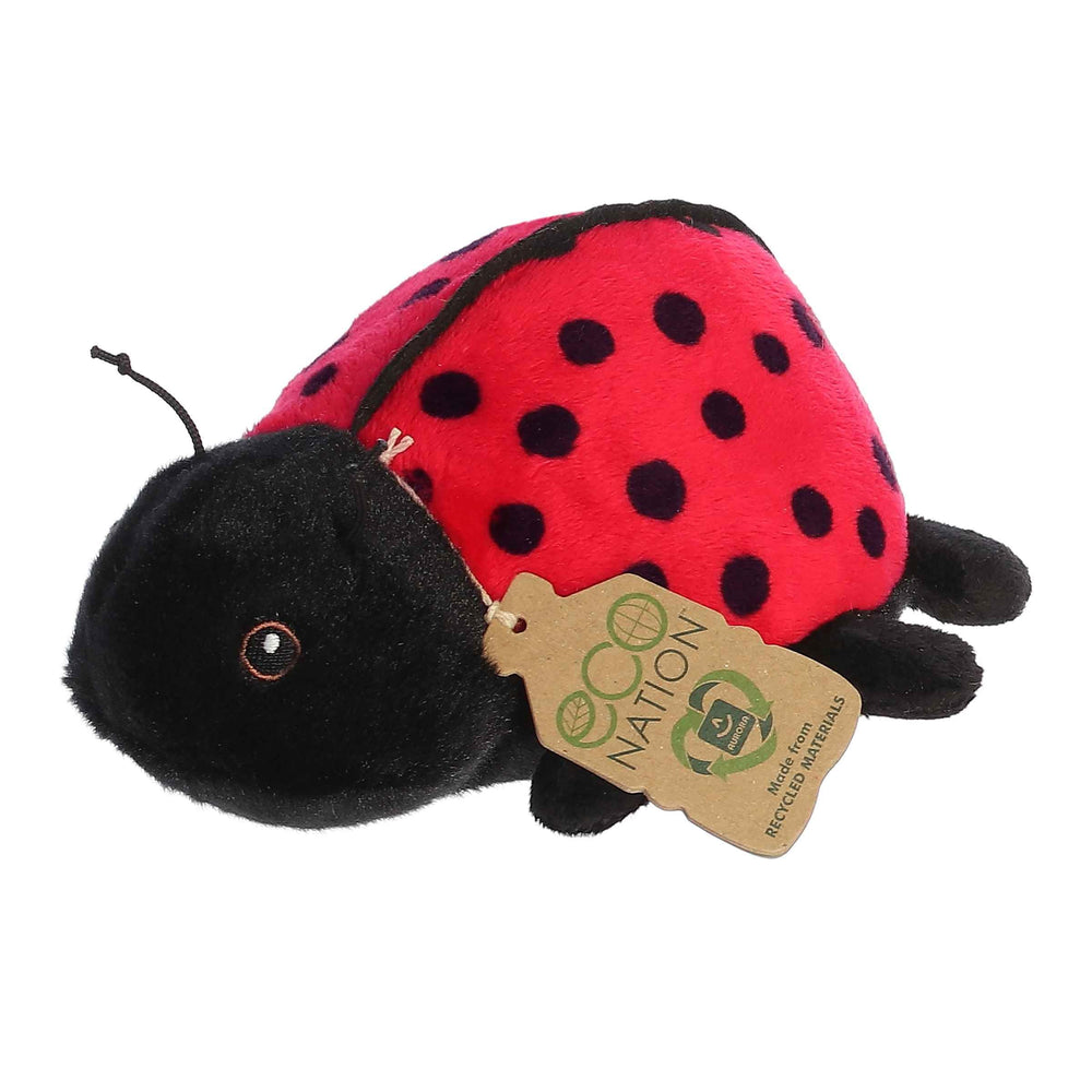 Aurora Eco Softies Ladybug plush made from recycled materials for eco-friendly play