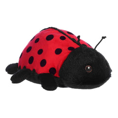 Aurora Eco Softies Ladybug rests on its belly for easy, interactive play