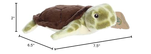 Aurora Eco Softies Sea Turtle stitching detail conveys durable construction.