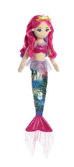Aurora Sea Sparkle doll with embroidered face celebrates a unique personality in play