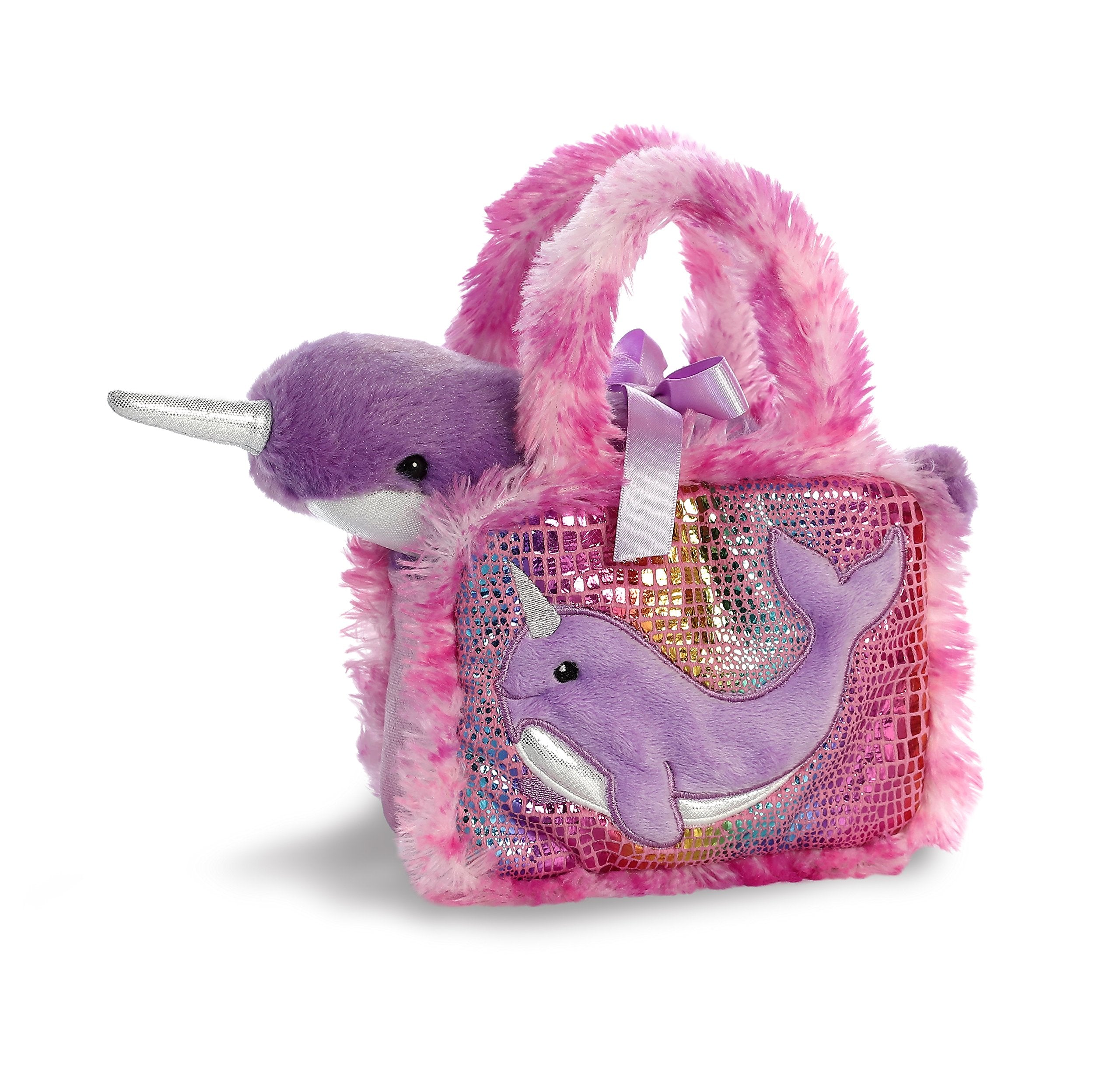 Aurora Narwhal with stylish purse offers dress-up fun and gifting appeal.