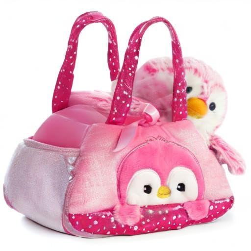 Aurora Pompom Penguin removable plush offers versatile pretend play with the stylish purse.