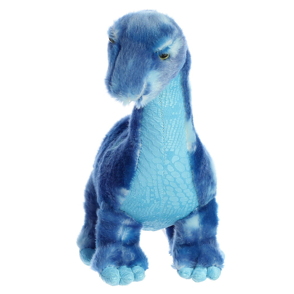 Aurora blue Brachiosaurus plush with soft materials for comfortable snuggles